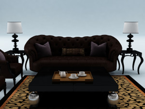 sofa set Model 3D