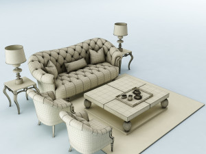 sofa set Model 3D