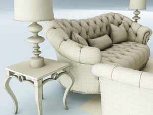 sofa set Model 3D
