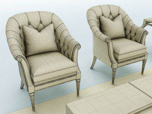 sofa set Model 3D