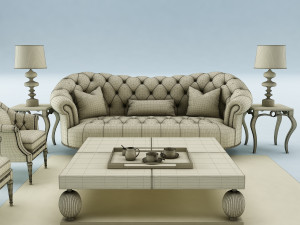 sofa set Model 3D