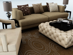 sofa set 3D मॉडल