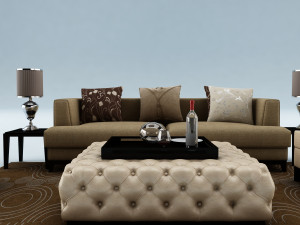 sofa set 3D मॉडल