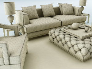 sofa set 3D मॉडल