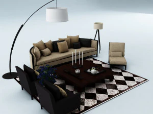 set di divani Modello 3D