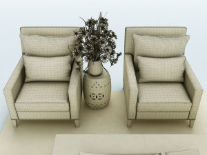 sofa set Model 3D