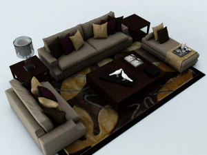 набор диванов 3D Модель
