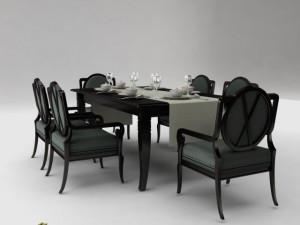 dining table set 3D Model