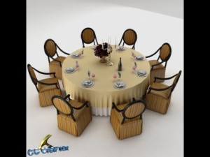 dining table set 3D Модель