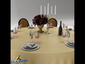 dining table set 3D Model