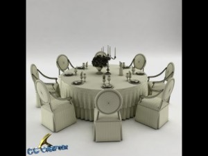 dining table set 3D Model