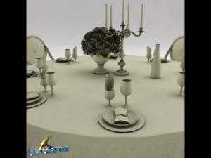 dining table set 3D Model