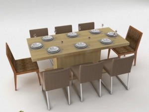 dining table set Modèle 3D