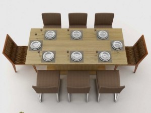 dining table set 3D 模型