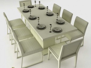 dining table set 3D 模型