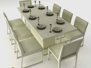 set da tavolo da pranzo Modello 3D