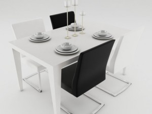 dining table set Model 3D