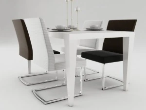 dining table set 3D Model