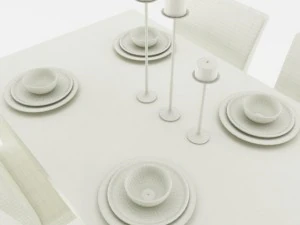 dining table set 3D Model