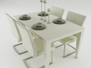dining table set 3D 모델
