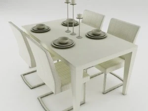 dining table set 3D Model