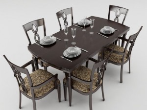 dining table set 3D Model