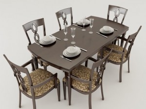 dining table set 3D Model