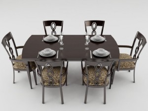 dining table set 3D Model