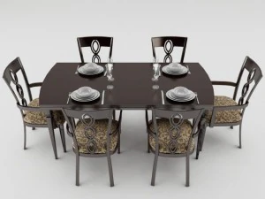 dining table set 3D Model