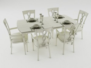 dining table set 3D Model