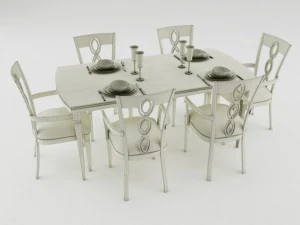 dining table set 3D Model