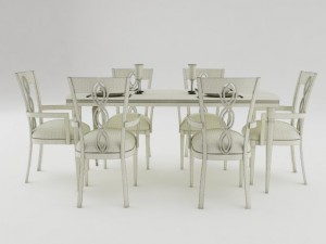 dining table set 3D Model