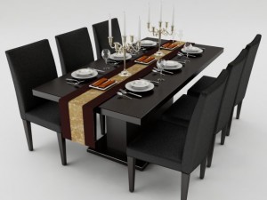dining table set 3D मॉडल