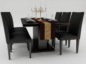 dining table set 3D Модель