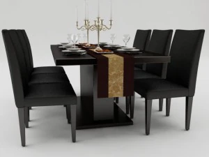 dining table set 3D Model