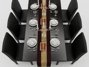 dining table set 3D Модель