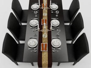 dining table set 3D Model