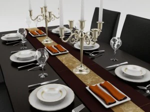 dining table set 3D Model