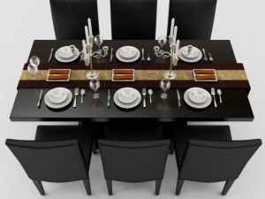 dining table set 3D Модель
