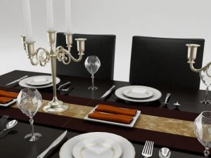dining table set 3D Model