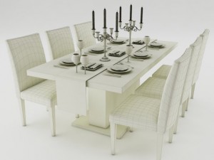 dining table set 3D Модель