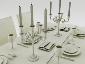 dining table set 3D Модель