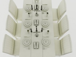 dining table set 3D Модель