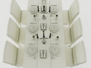 dining table set 3D Model