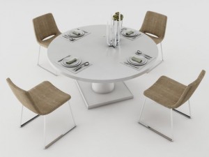 dining table set Modello 3D