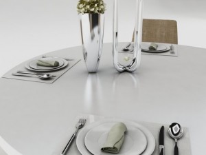 dining table set Modello 3D