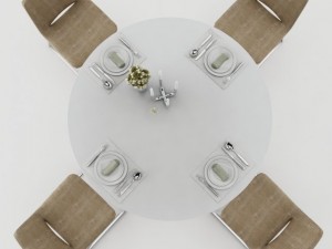 dining table set Modello 3D