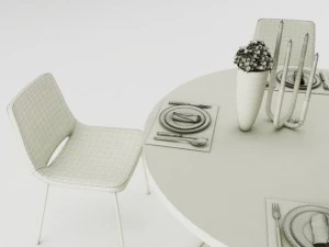 dining table set 3D Model