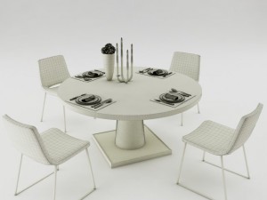 dining table set Modello 3D