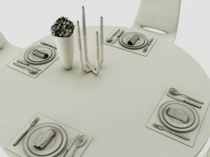 dining table set 3D Model